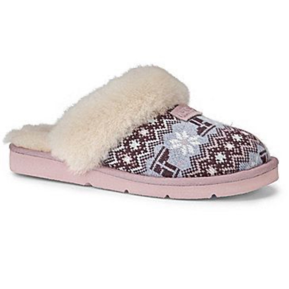UGG Pink and Cream Women's Slippers